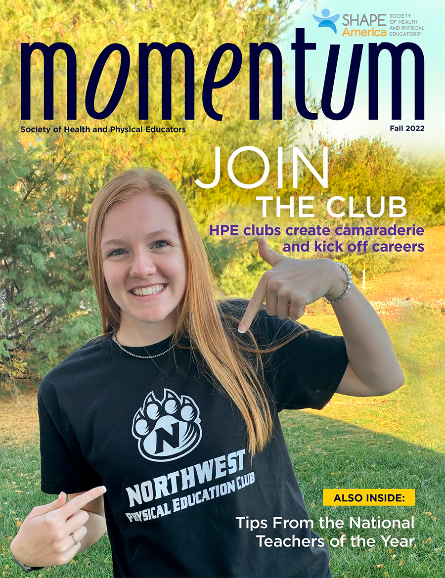 Abagale Lingle on the cover of the fall issue of SHAPE’s magazine, Momentum