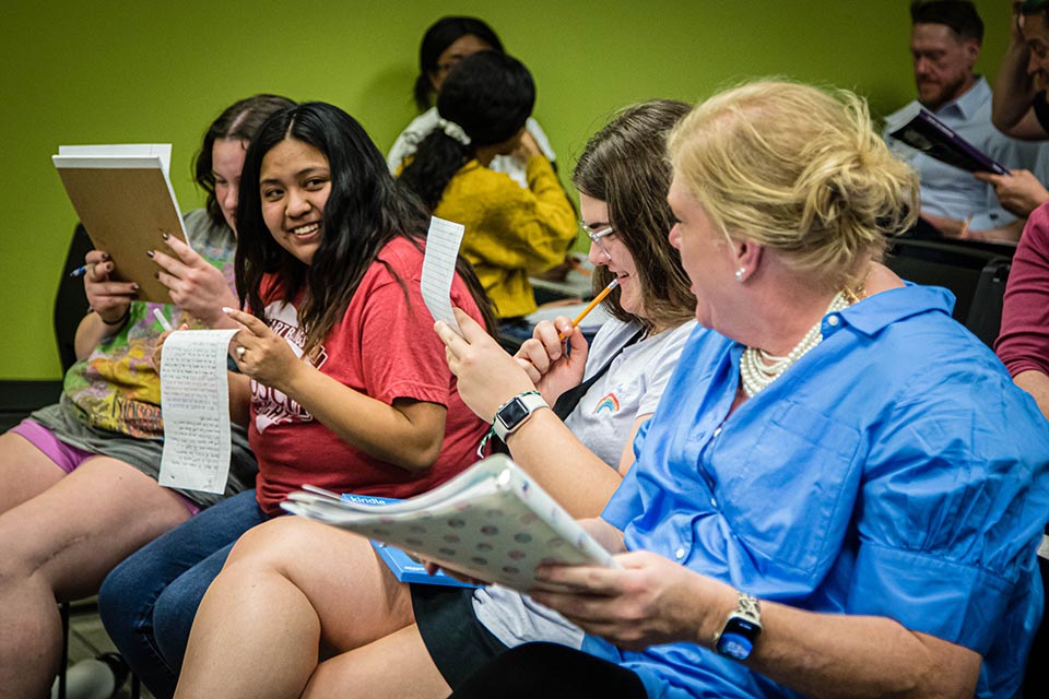 Students, faculty turn ideas into collaborative short stories during Writing Day event 