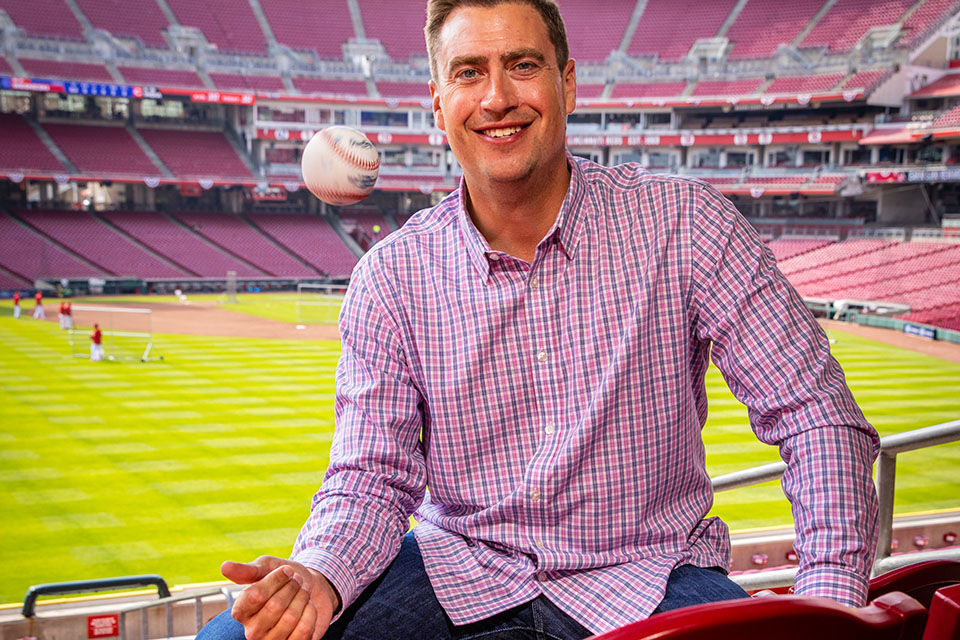 Game Time: Tommy Thrall broadcasting in the big leagues with Cincinnati Reds