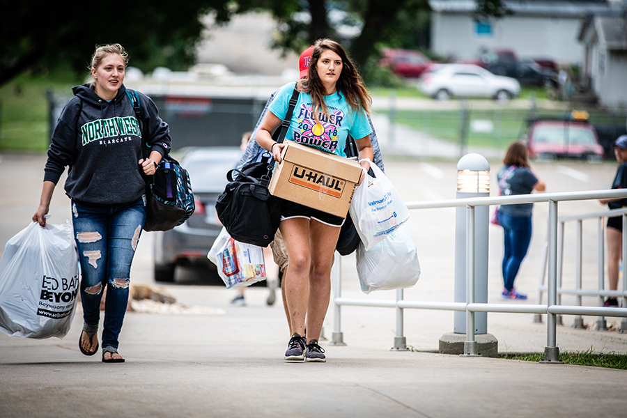 Northwest students moving out of their residences at the conclusion of the semester are encouraged to donate unwanted items and help reduce landfill waste by participating in the biannual Big Green Move Out. (Photo by Todd Weddle/Northwest Missouri State University)