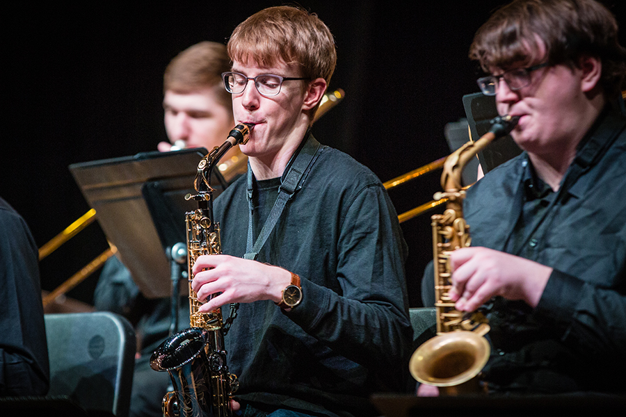 Steven Owings performed with the Northwest Jazz Ensemble, among other music groups. (Northwest Missouri State University photos)