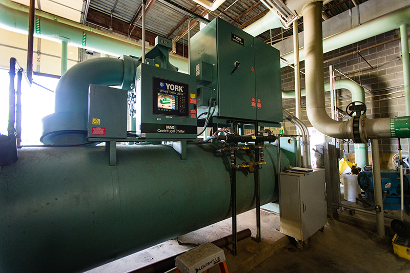 Replacement of two chillers at the chiller plant