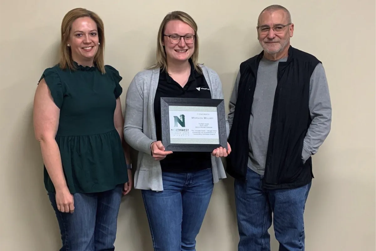 Morgan Miller who was the scholarship winner from Triumph Foods