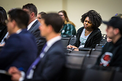 Northwest students listen to arguments as the Missouri Court of Appeals, Western District, convened at Northwest in 2018. (Northwest Missouri State University photo)