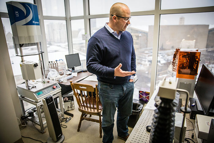 Becker, a polymer scientist at the University of Akron, and his multidisciplinary research team are devising and creating medical advances, including the Mason Shell. 