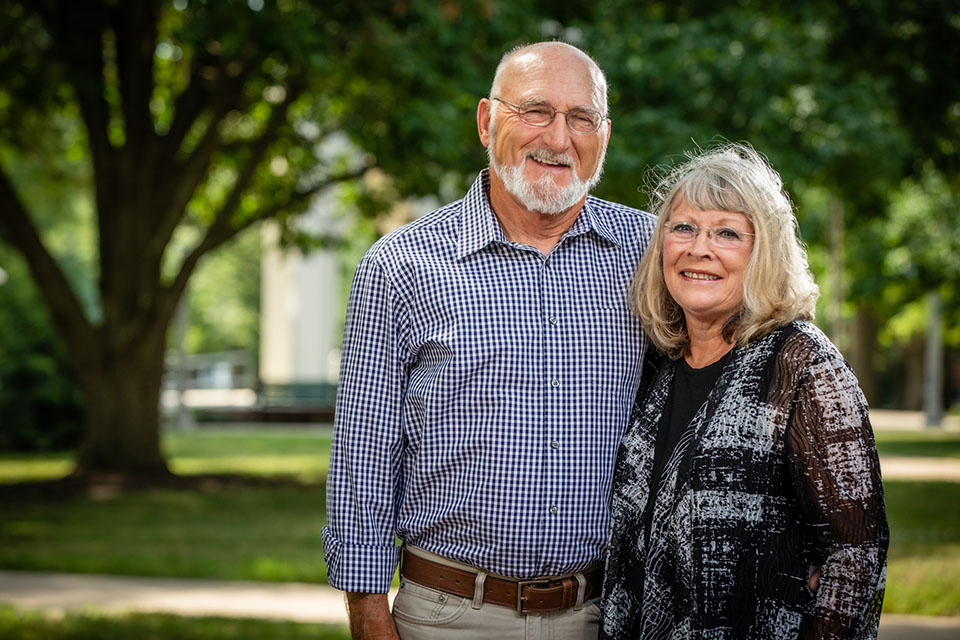 Northwest alumni Don and Dr. Joyce Piveral recently established the Piveral Wake Mitchell Scholarship to support students pursuing degrees in the School of Education. (Photo by Todd Weddle/Northwest Missouri State University)