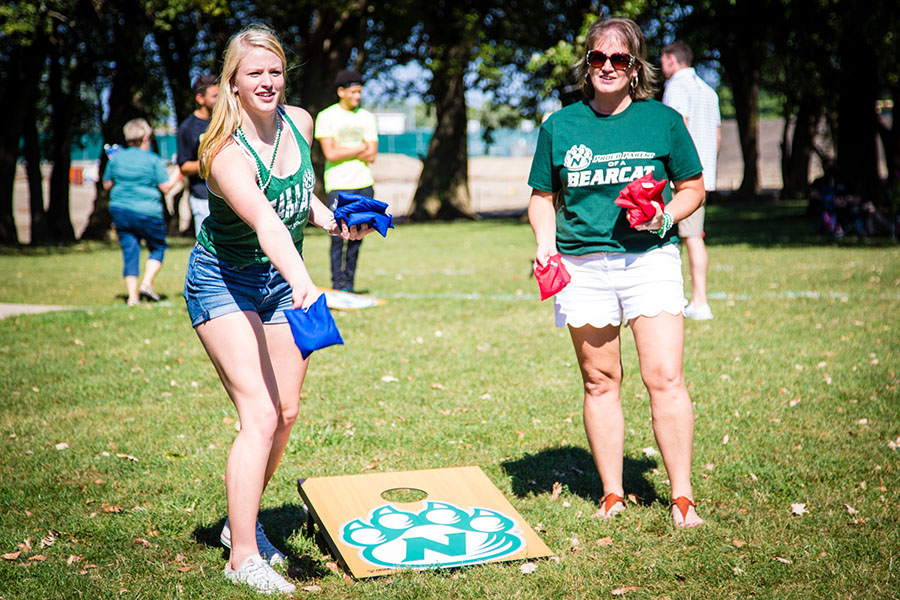Family Weekend activities at Northwest annually include tailgate games at College Park prior to the Family Weekend football game in addition to free entertainment throughout the weekend. (Northwest Missouri State University photos)
