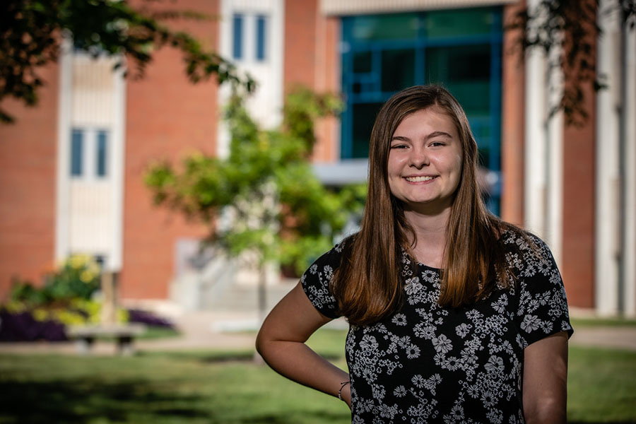 Elizabeth Skelly gained profession-based experience this summer as an intern with Vi-Jon, a company that manufactures general care products. (Photo by Todd Weddle/Northwest Missouri State University)