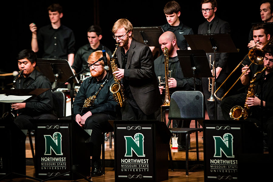 Northwest jazz ensembles and other music ensembles are conducting auditions for the 2021-22 academic year. (Northwest Missouri State University photos)