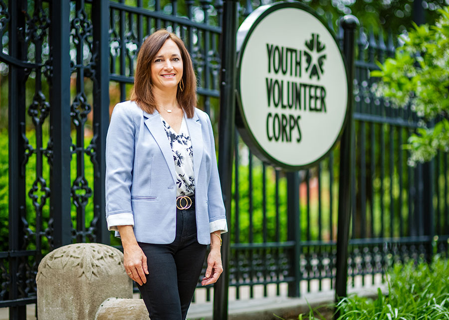 Tracy Hale is the chief executive officer of Youth Volunteer Corps, a Kansas City-based organization
that supports nearly 40 affiliates to provide service learning opportunities for youth. (Photo by Brad Austin)