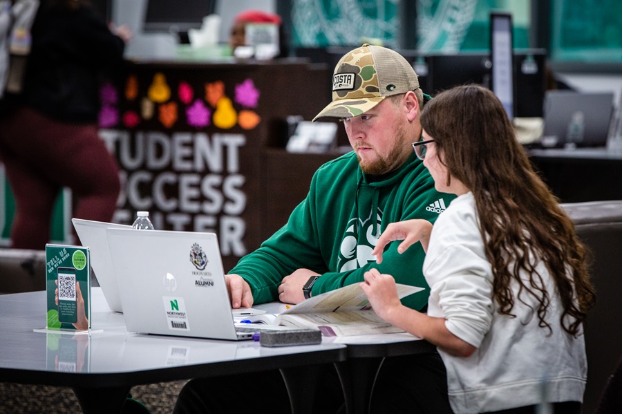 Campus resources such as the Student Success Center help Northwest students succeed academically.  (Photo by Chloe Timmons/Northwest Missouri State University)