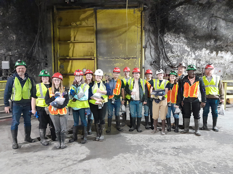 Northwest geology students and faculty toured the Doe Run Company’s Fletcher mine in April. (Submitted photos)