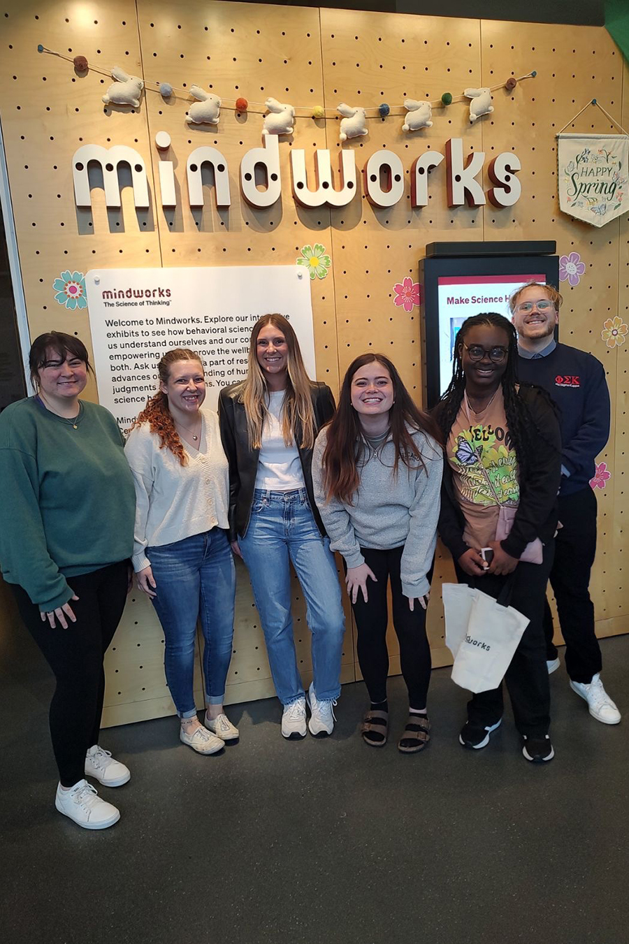 In addition to attending a conference, Northwest psychology students visited Mindworks, a Chicago discovery center and behavioral science lab. 