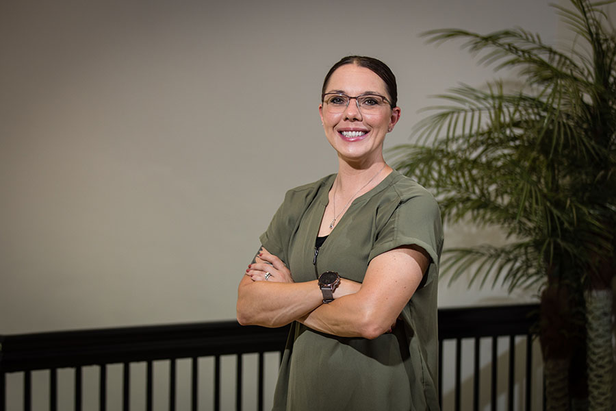 Allison Martin has been selected to join the Army Medical Specialist Corps after completing a master’s degree in applied health and sport sciences and a bachelor’s degree in foods and nutrition with a dietetics concentration. (Photo by Lauren Adams/Northwest Missouri State University)