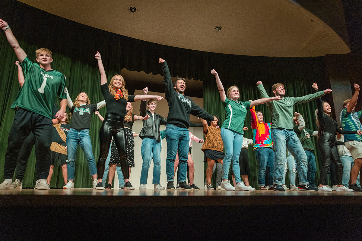 Students perform in the Homecoming Variety Show in 2021. (Northwest Missouri State University photo)