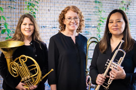 The Lantana Trio - comprised of Raquel Samayoa on trumpet, Stacie Mickens on horn and Natalie Mannix on trombone - will appear as guest artists at Northwest's second annual Brass Festival. 