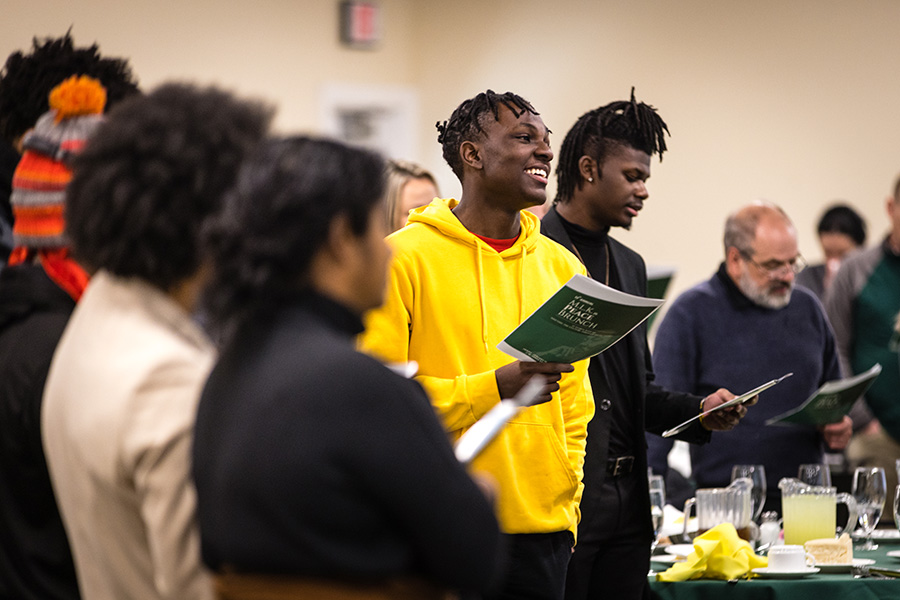 The Northwest community annually gathers for its MLK Peace Brunch, pictured here in January 2024. (Photo by Lauren Adams/Northwest Missouri State University)