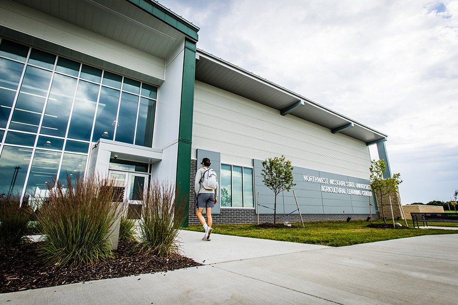 Northwest's 29,500-square-foot multipurpose Agricultural Learning Center opened in 2021 to enhance the School of Agricultural Sciences and its curriculum while meeting infrastructure needs at the 448-acre Wright Farm. (Photo by Lauren Adams/Northwest Missouri State University)