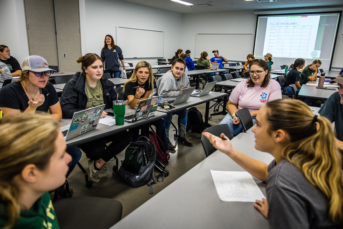 Small class sizes at Northwest foster collaboration and help students build skills to succeed in the workforce. (Photo by Lauren Adams/Northwest Missouri State University)