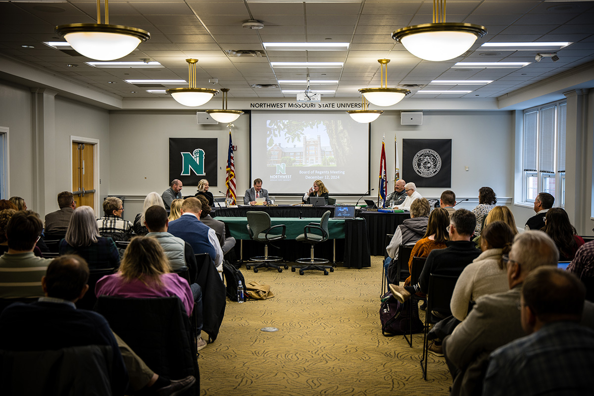 The Board of Regents met for its last session of the fall semester on Thursday. (Photo by Lilly Cook/Northwest Missouri State University)