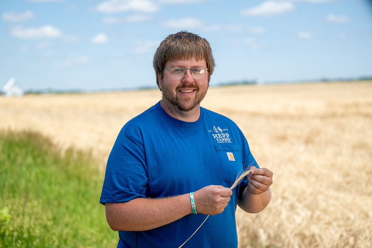 James Hepp is a 2013 Northwest graduate. (Photo by Conrad Schmidt/Iowa Farm Bureau)